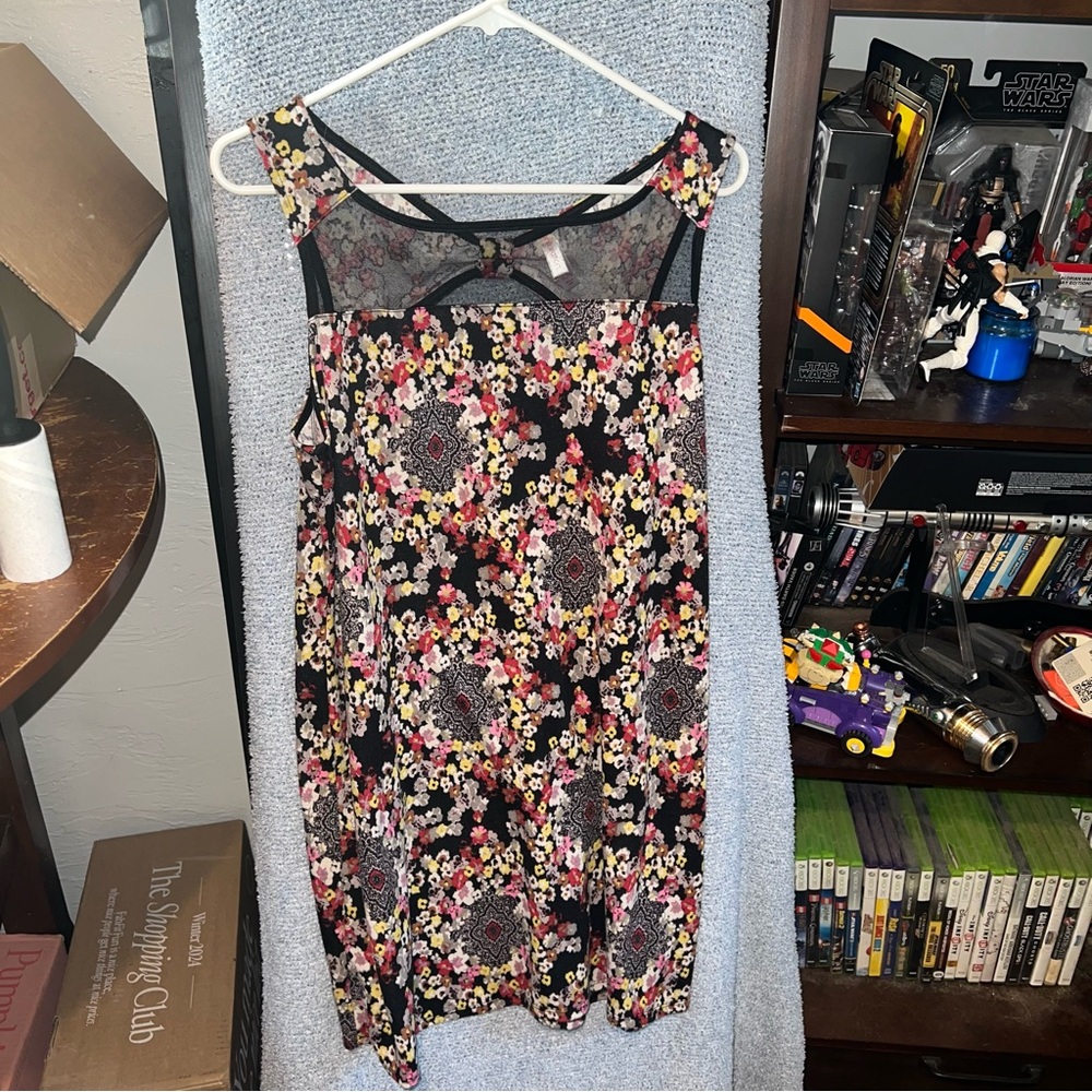 Floral Geometric Causal Holiday Dress